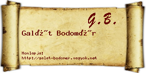 Galát Bodomér névjegykártya
